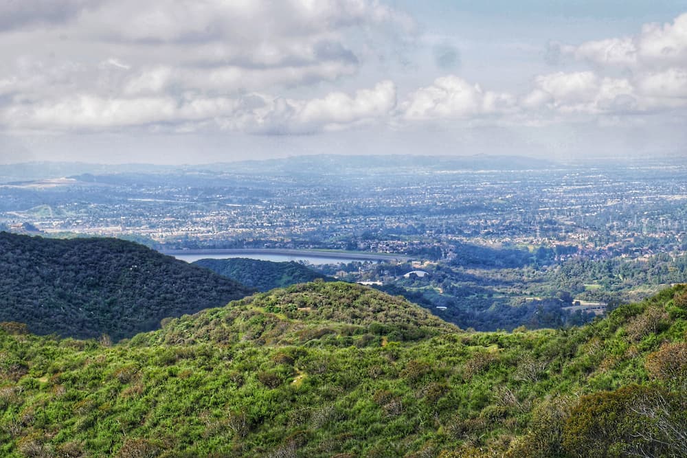 View from mountain overlooking Montclair, CA